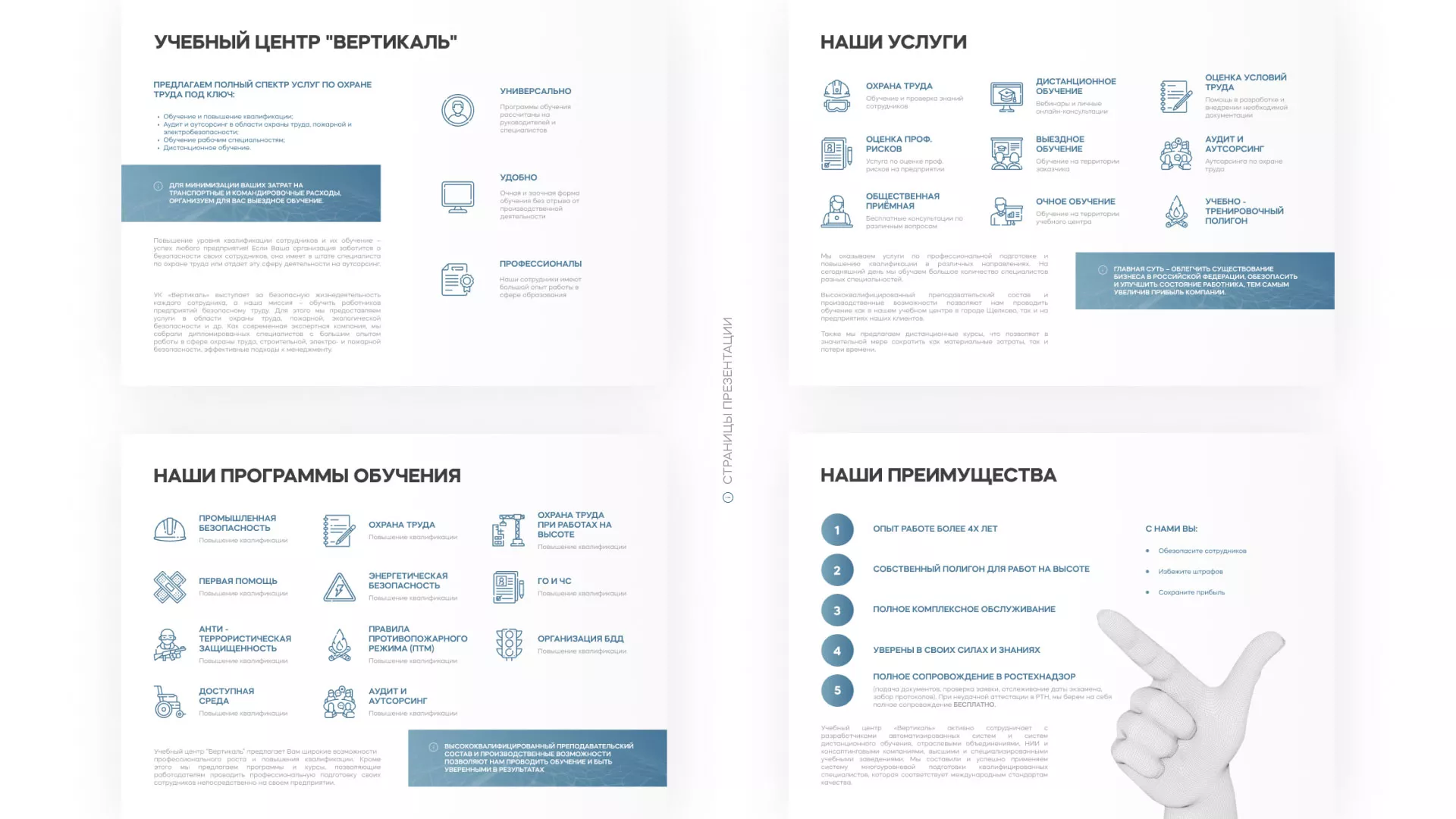 Разработка презентации для учебного центра «Вертикаль» в Набережных Челнах
