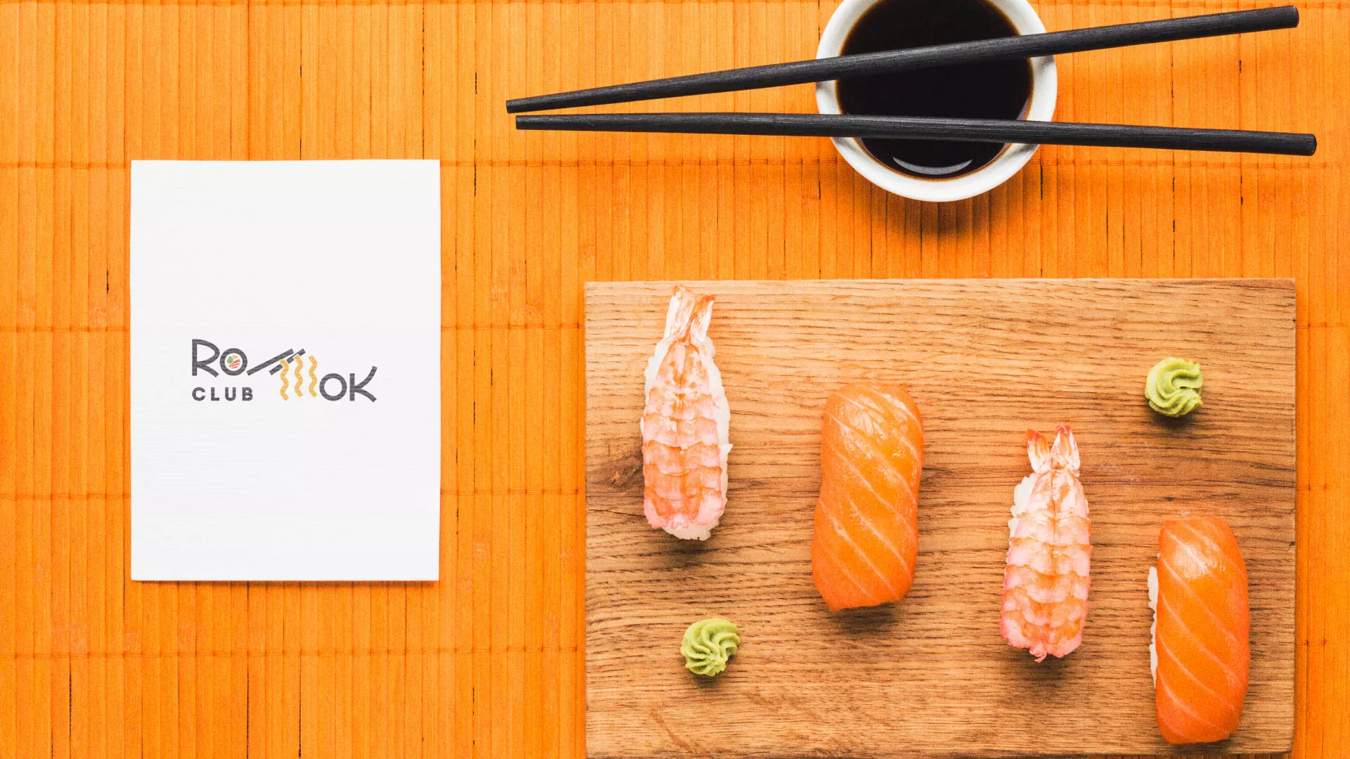 Создание логотипа суши-бара «Roll Wok Club» в Набережных Челнах