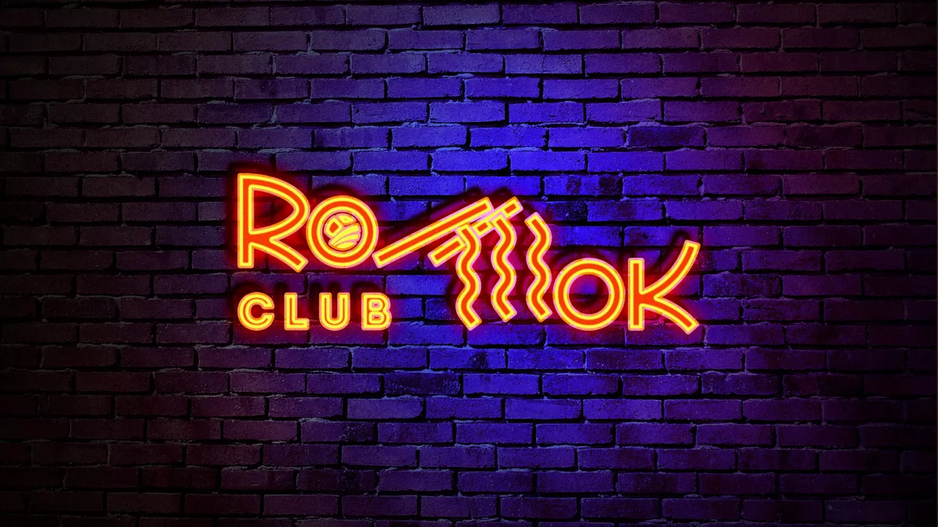 Разработка светящейся интерьерной вывески суши-бара «Roll Wok Club» в Набережных Челнах